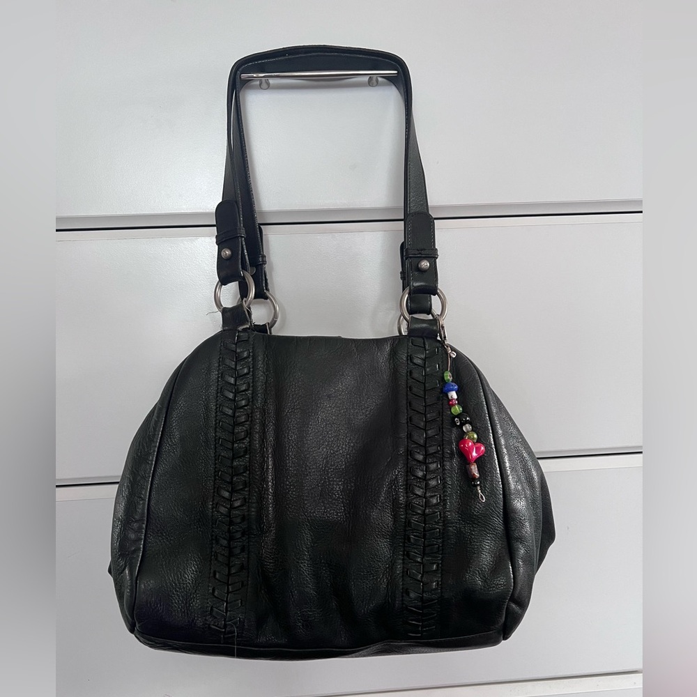 Black Leather Lauren Ralph Lauren Bag